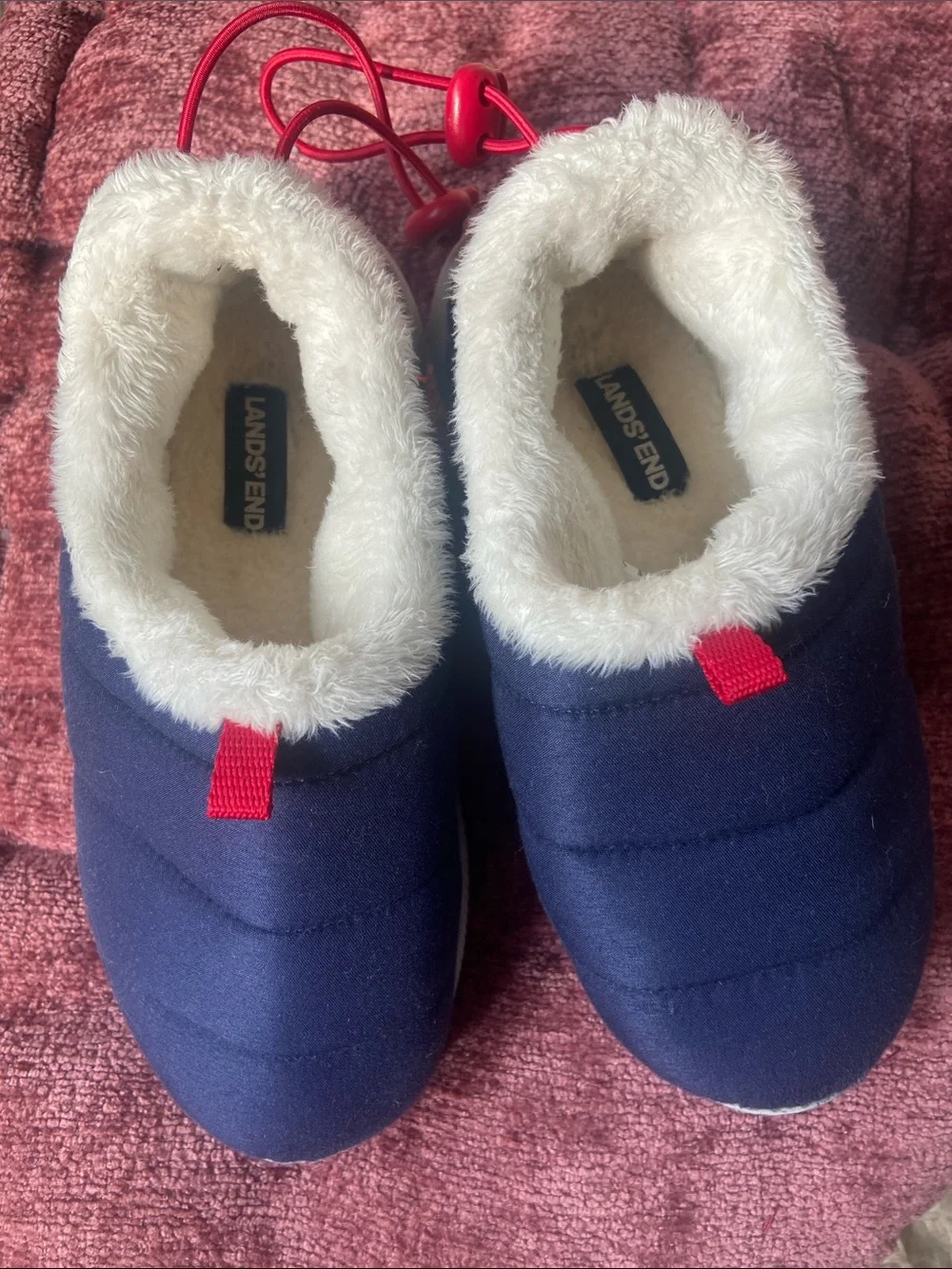 Lands End quilted navy